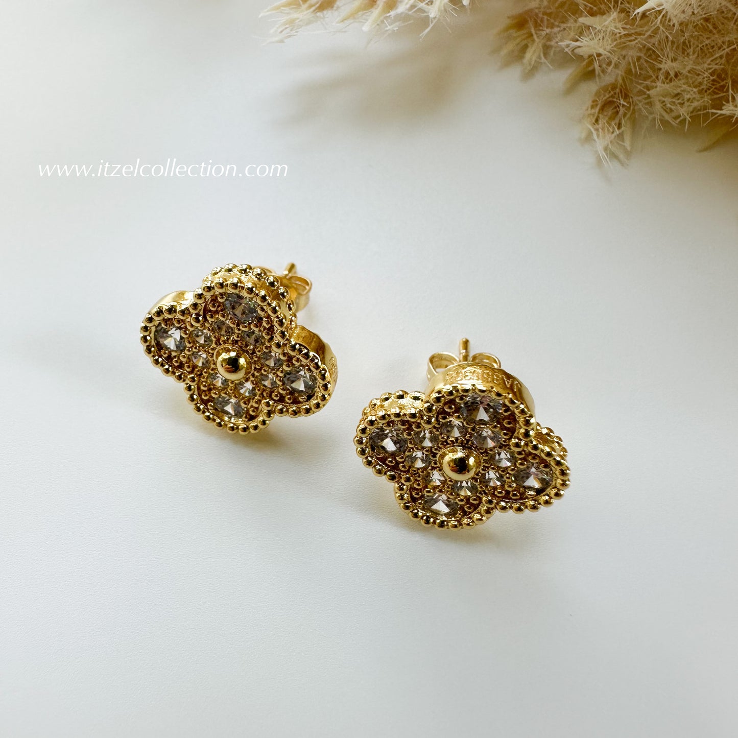 VCA Earring Gold and Zirconia