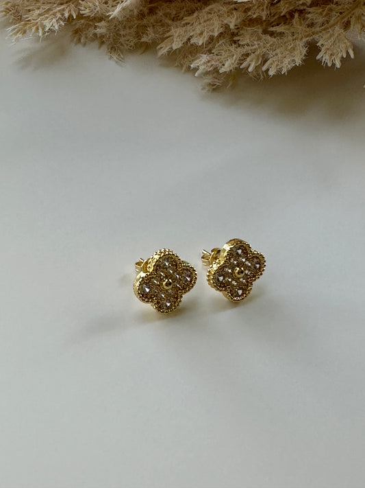 VCA Earring Gold and Zirconia